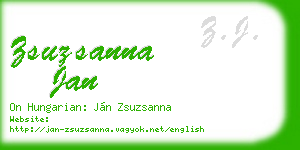 zsuzsanna jan business card